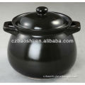 Heat Resistant Ceramic soup pot w/handle&cover